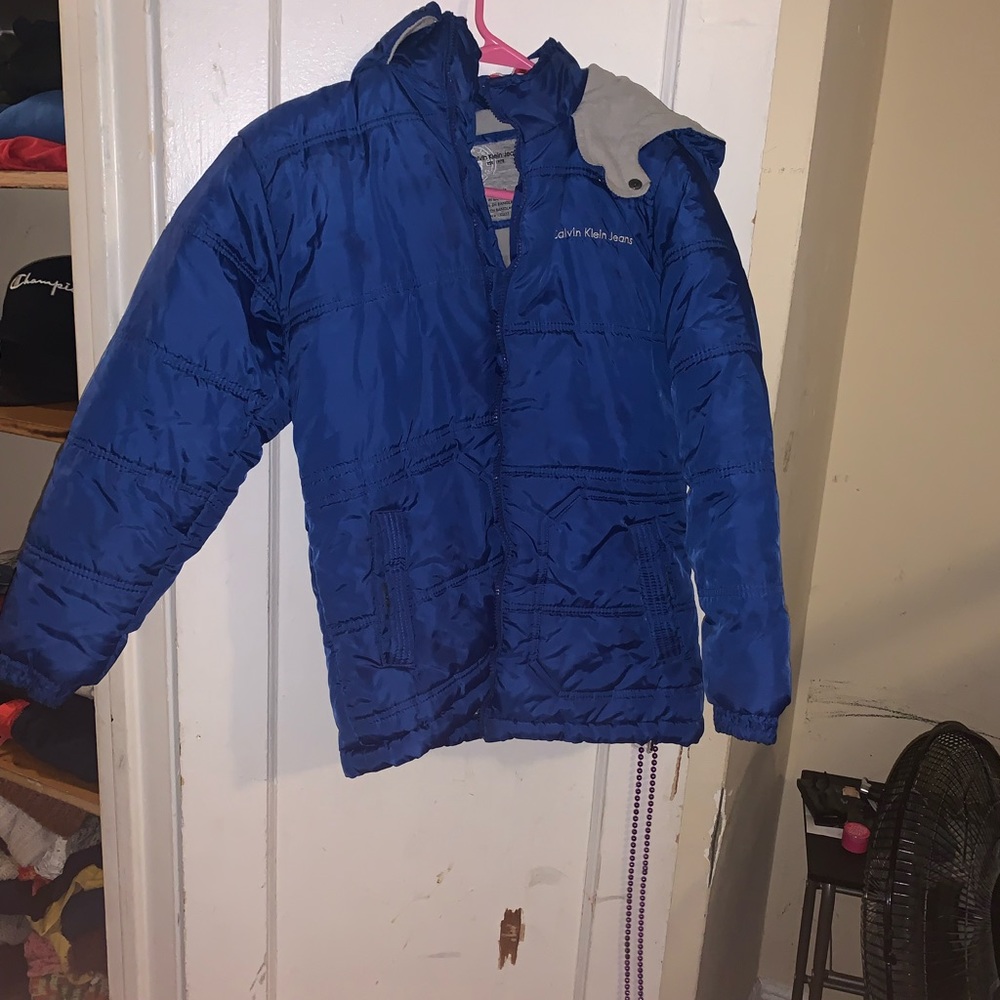 Blue Calvin Klein jacket
